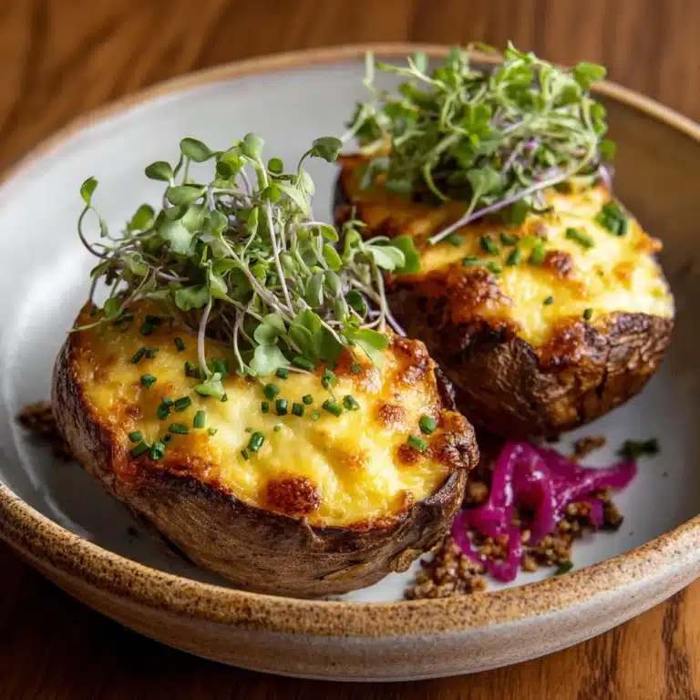 Garlic Stuffed Jacket Potatoes Recipe