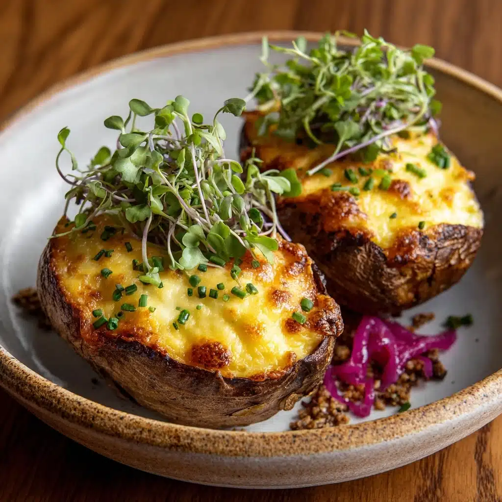 Garlic Stuffed Jacket Potatoes Recipe
