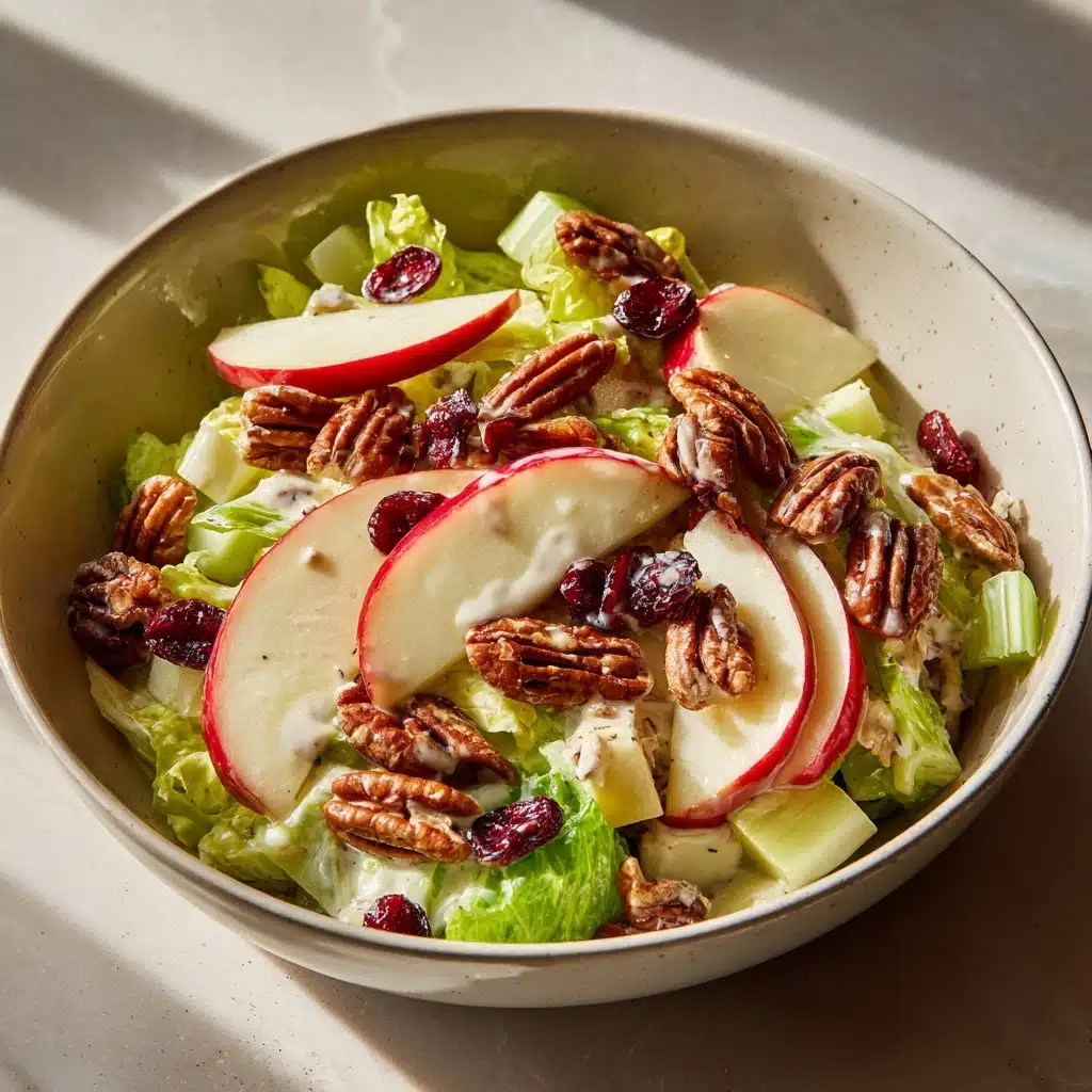 Apple Salad with Honeycrisp Apples, Celery, Grapes, Pecans, and Dried Cranberries Recipe