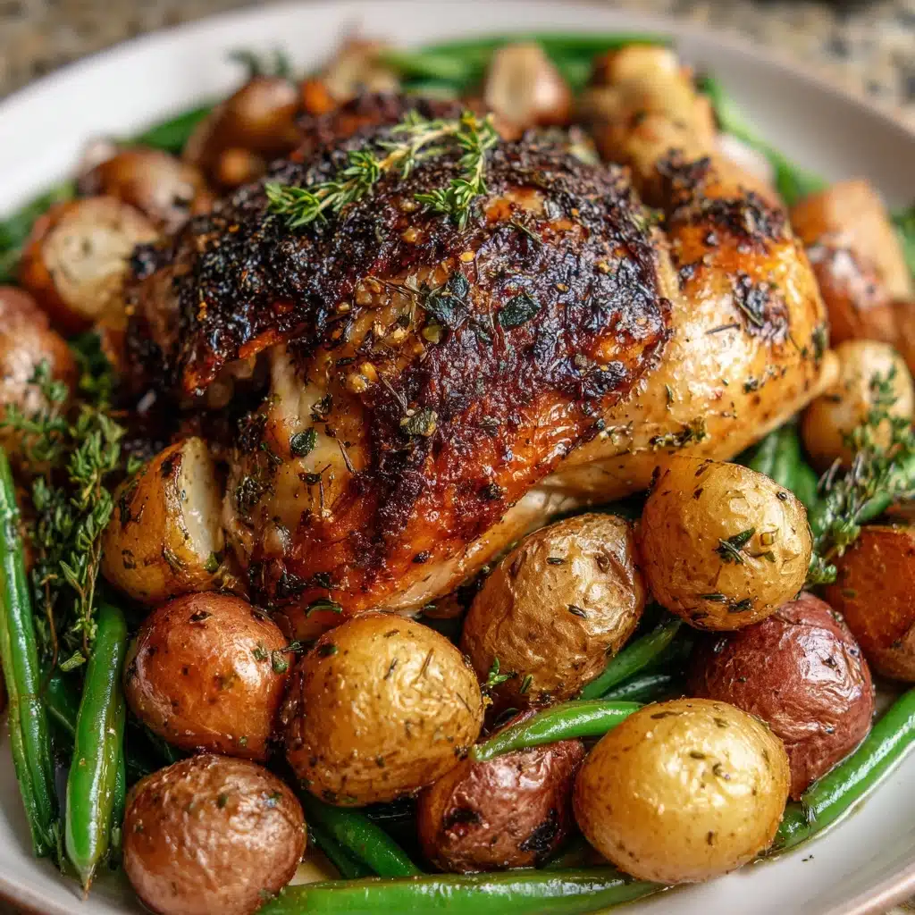 Italian Chicken, Potato, and Green Bean Bake Recipe - Recipe Image