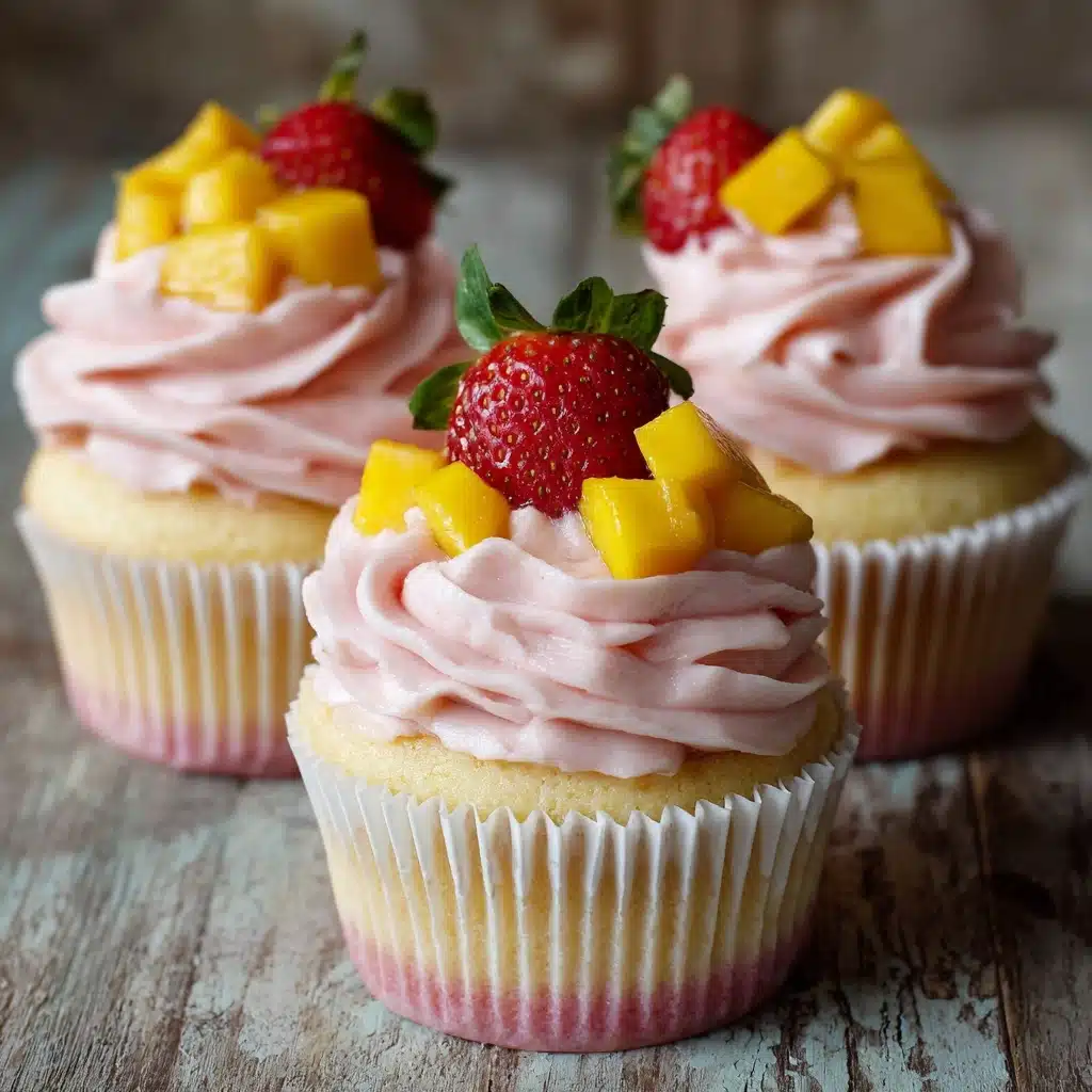 Strawberry Mango Cupcakes Recipe - Recipe Image