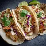Crispy Fish Tacos with Cilantro Lime Slaw Recipe