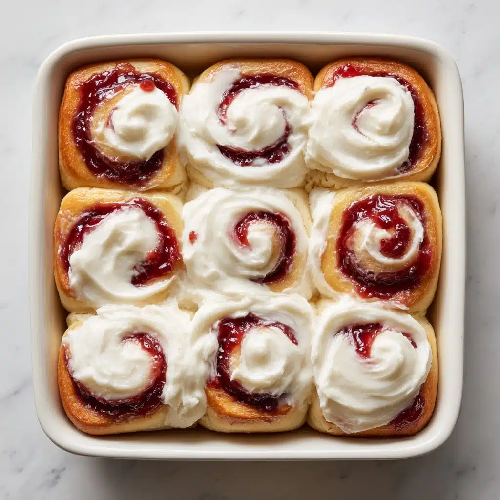 Strawberry Cheesecake Cinnamon Rolls Recipe - Recipe Image