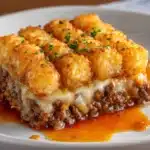 Cheesy Tater Tot Meatloaf Casserole Recipe