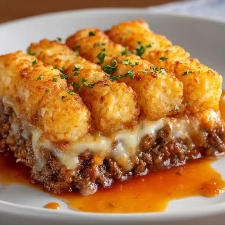 Cheesy Tater Tot Meatloaf Casserole Recipe