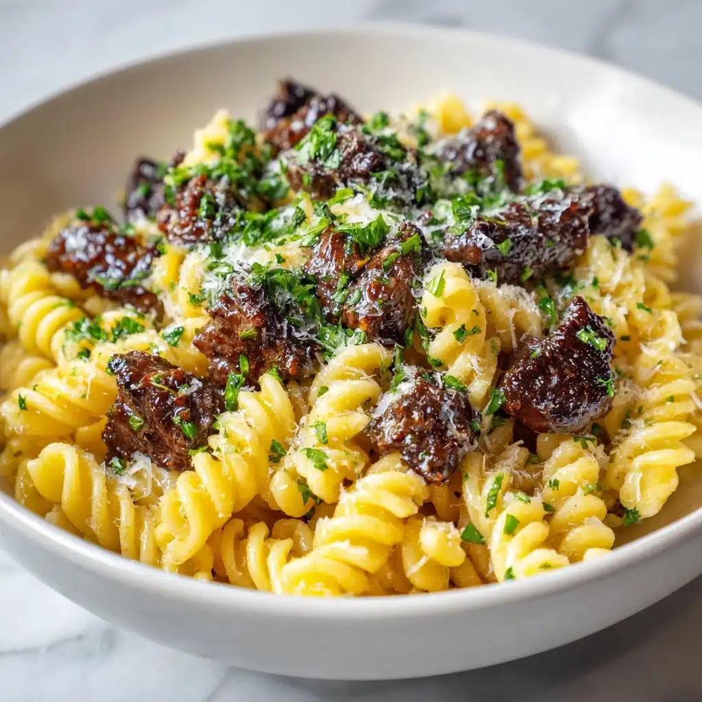 Beef Rotini Garlic Parmesan Sauce Recipe