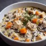 Creamy Mushroom Chicken and Wild Rice Soup Recipe