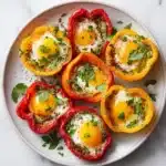 Baked Eggs in Bell Pepper Rings Recipe