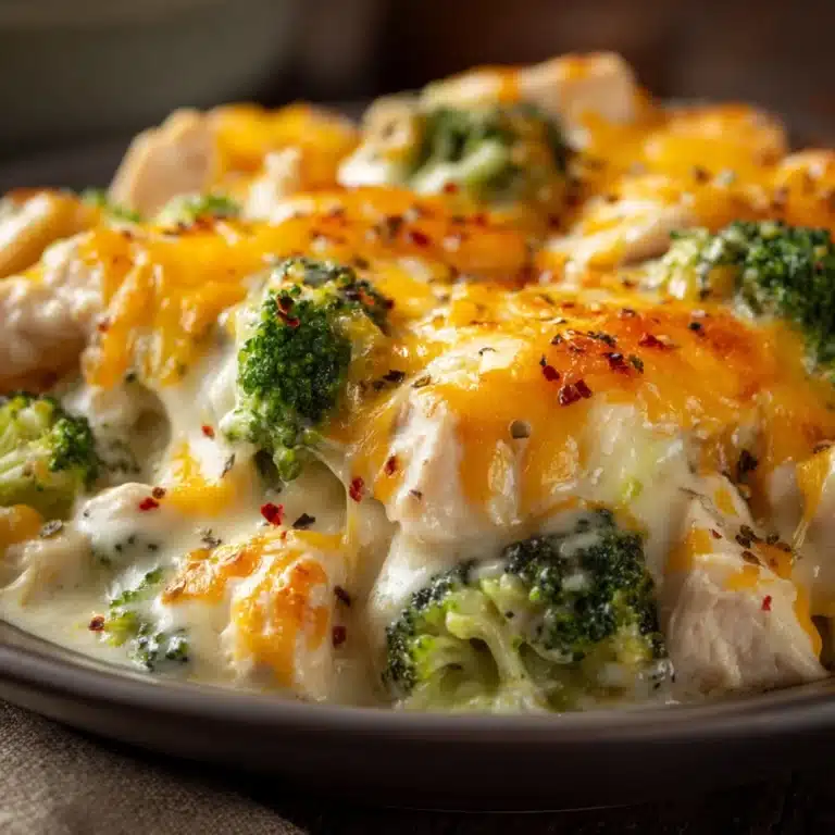 Chicken with Broccoli in a Creamy Cheesy Sauce Recipe
