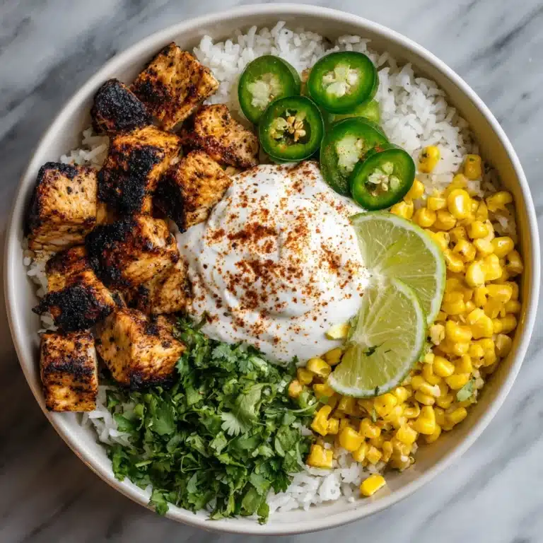 Mexican Street Corn Chicken Rice Bowl Recipe