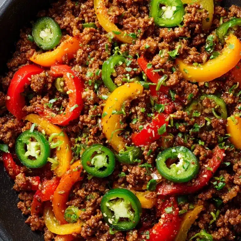 Spicy Jalapeño Popper Mediterranean Ground Beef Stir Fry Recipe