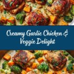 Creamy Garlic Chicken & Vegetables Recipe