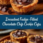 Fudge Filled Chocolate Chip Cookie Cups Recipe