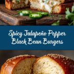 Jalapeño Popper Stuffed Black Bean Burgers Recipe