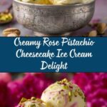 Rose Pistachio Cheesecake Ice Cream Recipe