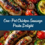 Chicken Sausages with Zucchini, Tomatoes & Pasta Recipe