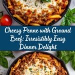 Cheesy Penne with Ground Beef: A Deliciously Easy Recipe for Dinner Recipe
