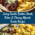 Garlic Butter Steak Bites & Cheesy Alfredo Twists! Recipe