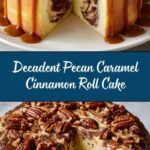 Pecan Caramel Cinnamon Roll Cream Cheese Pound Cake Recipe