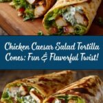 Chicken Caesar Salad Tortilla Cones: A Fun, Flavorful Twist on a Classic Recipe
