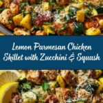 Skillet Lemon Parmesan Chicken with Zucchini and Squash Recipe