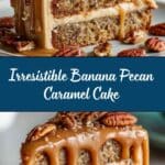 Banana Pecan Caramel Cake Recipe