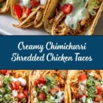 Shredded Chicken Tacos with Creamy Chimichurri Sauce Recipe