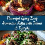 Spicy Beef Armenian Kefta with Tahini & Tzatziki Recipe