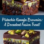 Pistachio Kunafa Brownies Recipe