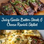 One-Skillet Garlic Butter Steak & Cheese Ravioli Recipe