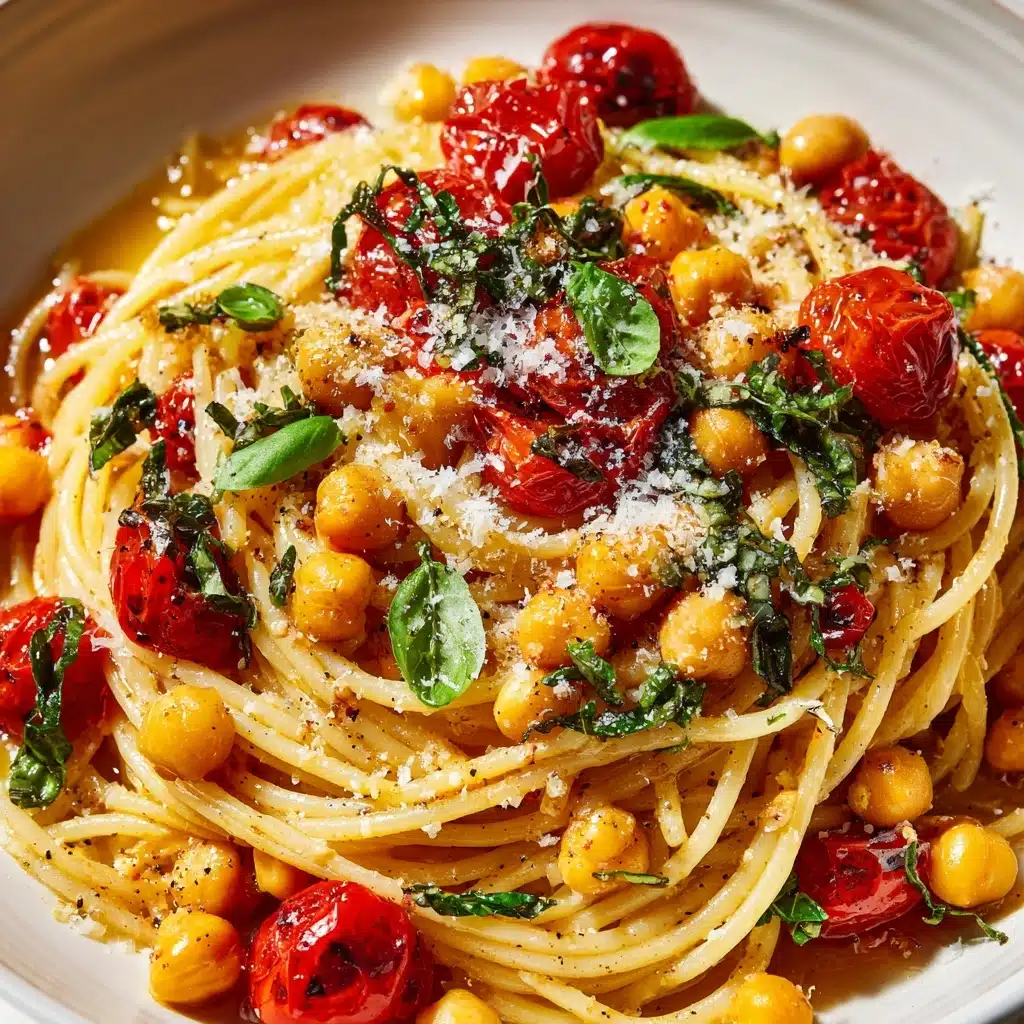 Slow Roasted Chickpea and Tomato Pasta Recipe - Recipe Image
