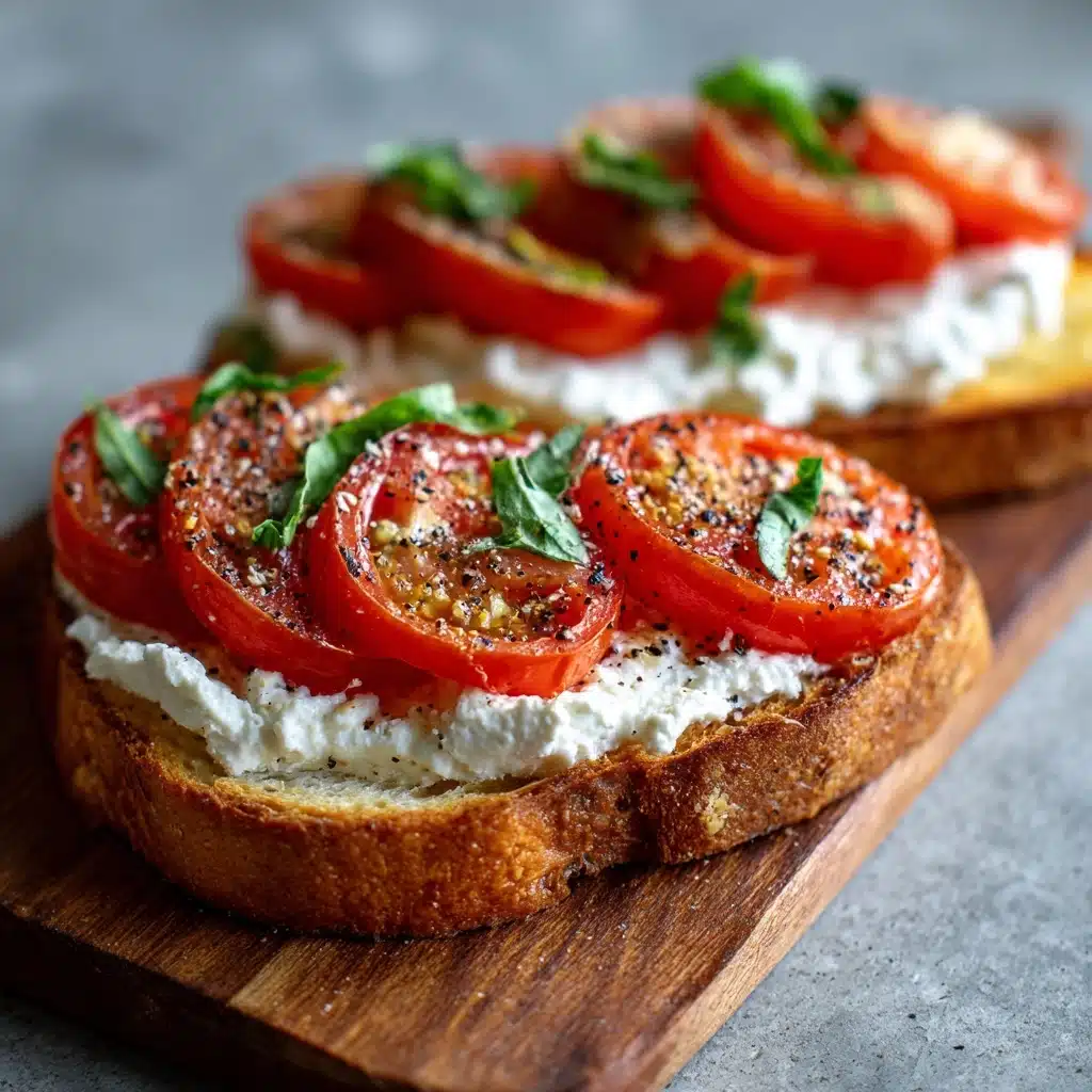 Ricotta & Tomato Sourdough Toast Recipe - Recipe Image