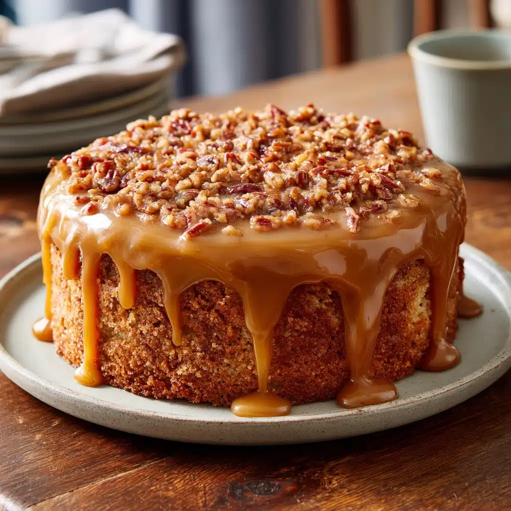 Butter Pecan Praline Poke Cake Recipe - Recipe Image