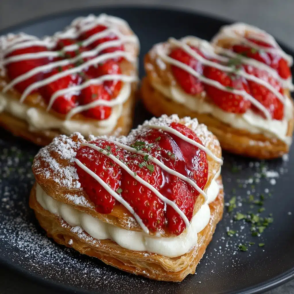 Strawberry Puff Pastry Hearts Recipe - Recipe Image