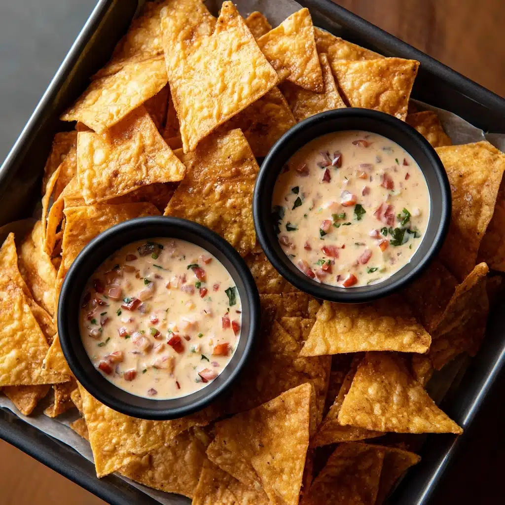 Nacho Triangles with Salsa-Ranch Dipping Sauce Recipe - Recipe Image