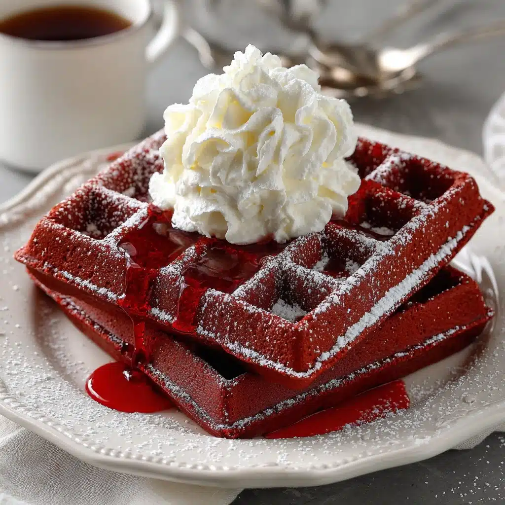 Delicious Red Velvet Waffles Recipe - Recipe Image