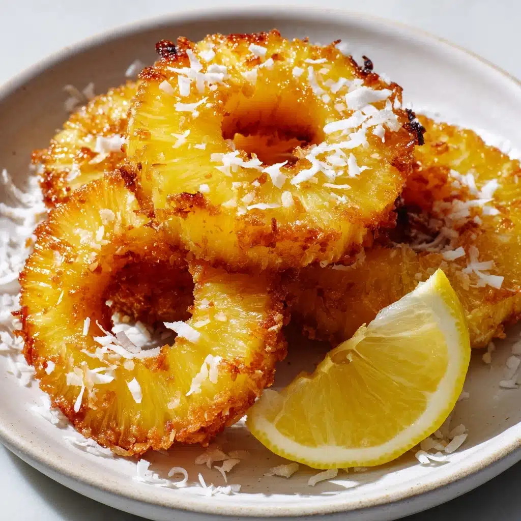 Fried Pineapple with Coconut Crust Recipe - Recipe Image