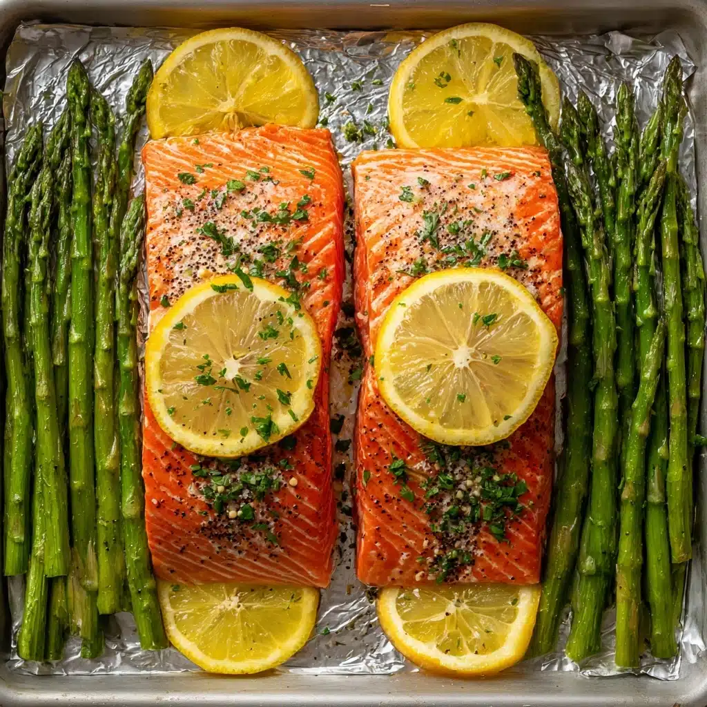 Salmon, Asparagus, Lemon, and Herb Foil Pack Recipe - Recipe Image