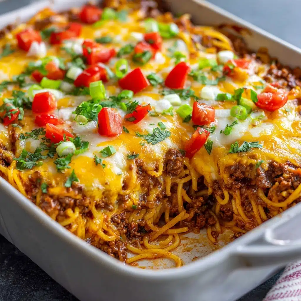 Taco Spaghetti Casserole Recipe - Recipe Image