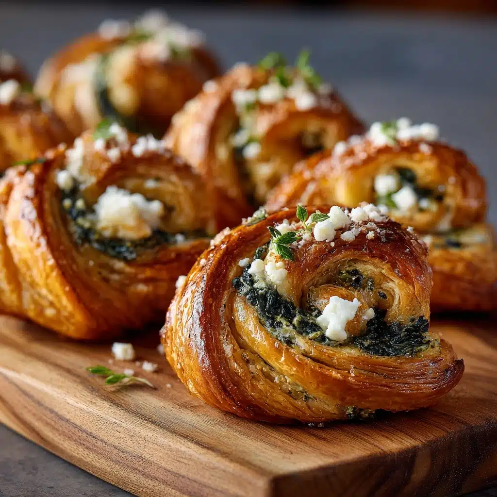 Spinach and Feta Puff Pastry Twists Recipe - Recipe Image