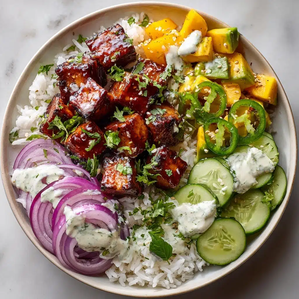 Teriyaki Salmon Rice Bowl with Mango Recipe - Recipe Image