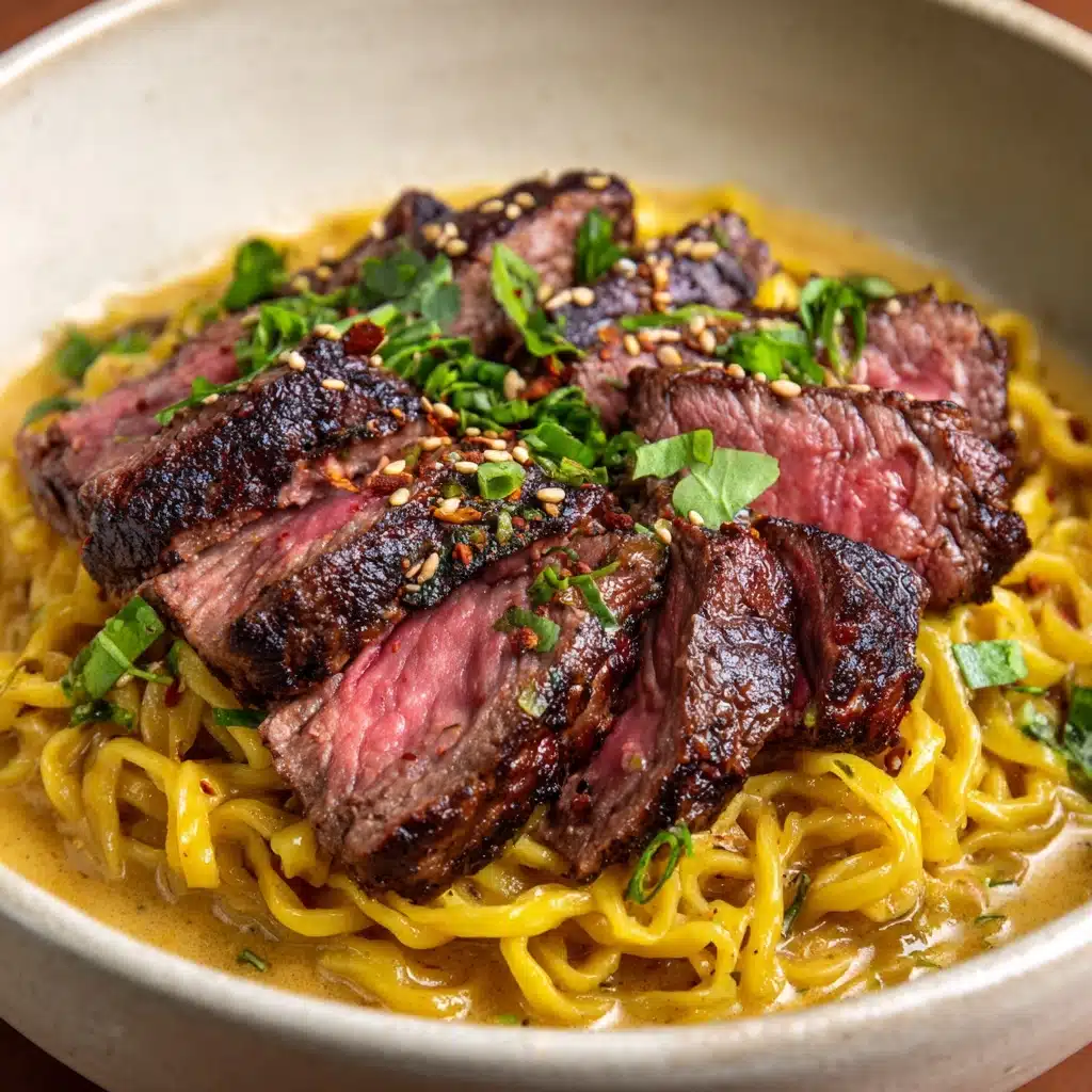 Garlic Butter Steak Lightning Noodles Recipe - Recipe Image