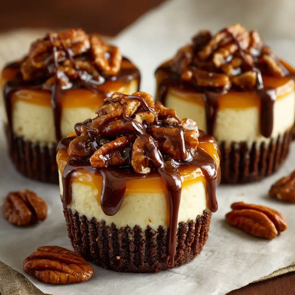 Mini Turtle Cheesecakes Recipe - Recipe Image