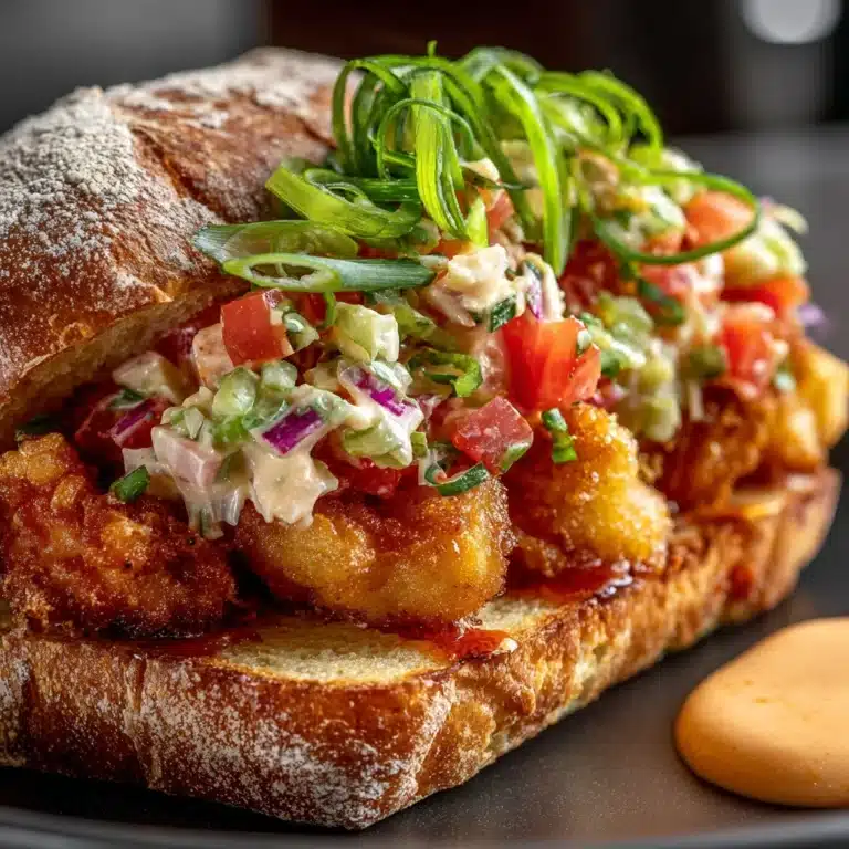 Crispy Fried Shrimp Burger with Homemade Sauce Recipe