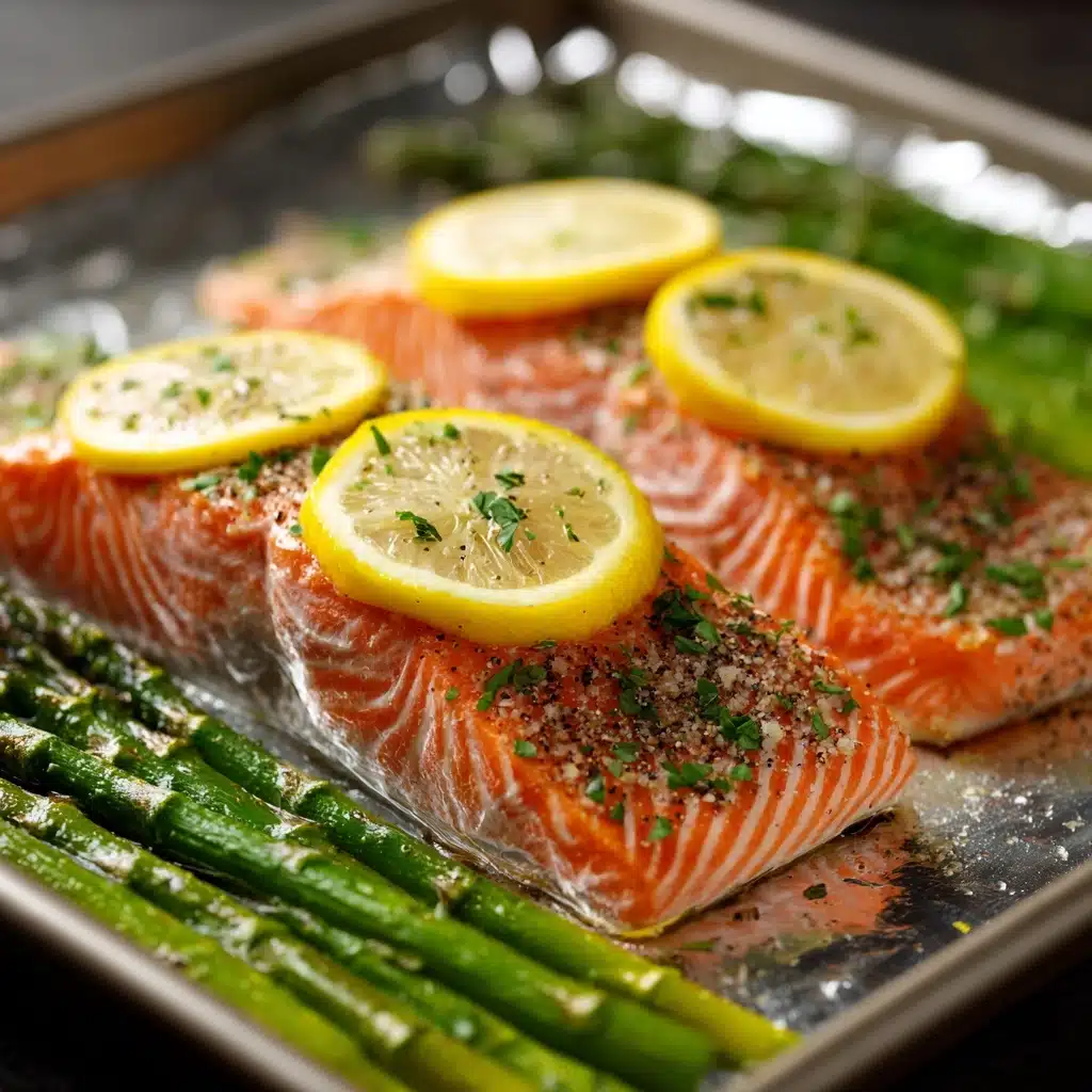 Salmon, Asparagus, Lemon, and Herb Foil Pack Recipe