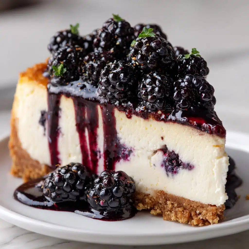 No Bake Blackberry Cheesecake Recipe - Recipe Image