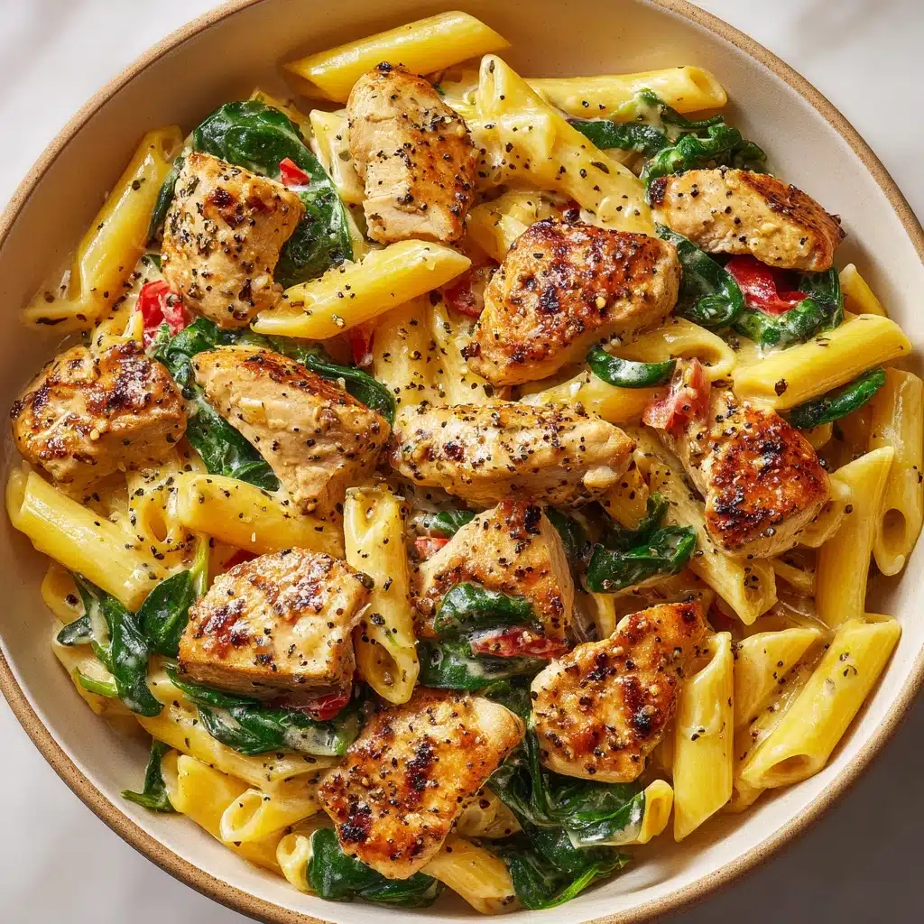 Creamy Chicken and Spinach Pasta Recipe - Recipe Image