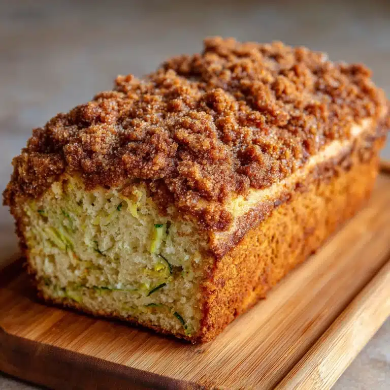 Cinnamon Streusel Topped Zucchini Bread Bakery Style Recipe