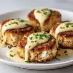 Cheddar Bay Crab Cakes with Lemon Butter Drizzle Recipe