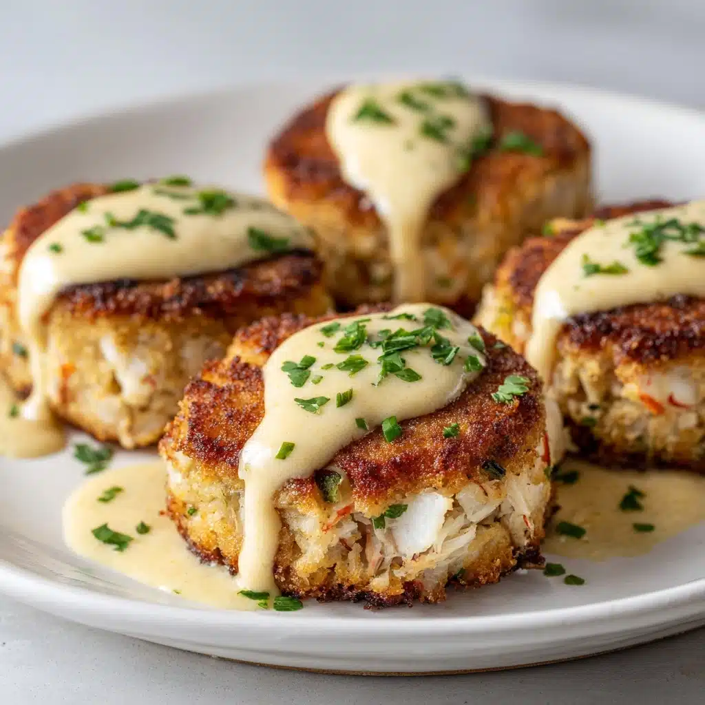Cheddar Bay Crab Cakes with Lemon Butter Drizzle Recipe